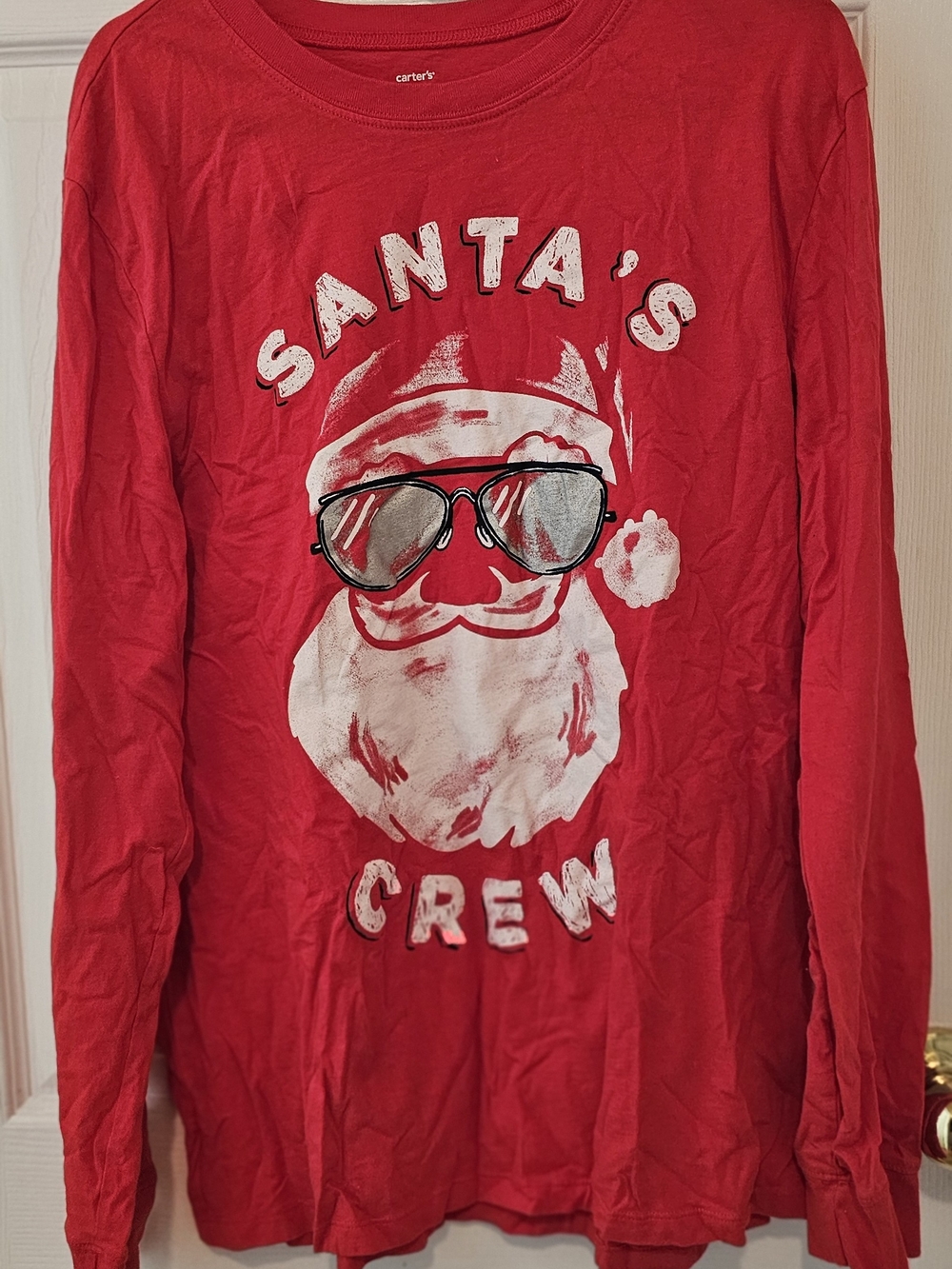 Carter's Red Long-Sleeve Santa Graphic Pajama Top